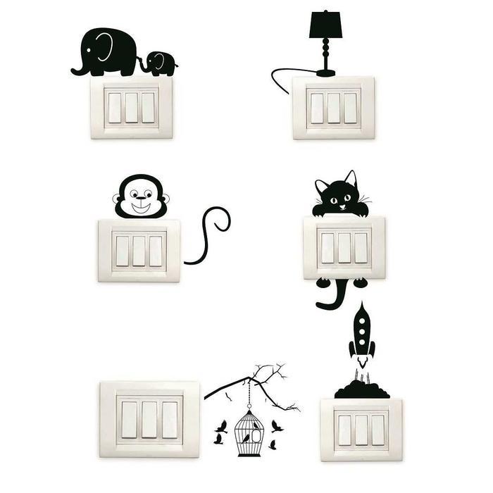 Sticker Tempel Saklar Lampu Stop Kontak Dinding Dekorasi Rumah