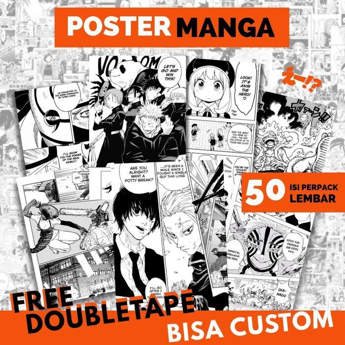 RP3 - Poster Dinding Anime Manga Mnhwa Wall Comic Panel - Poster Dinding Wallpaper Kamar - Jujutsu