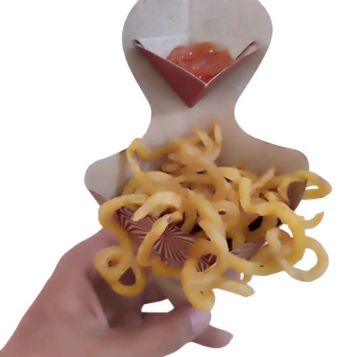 Wadah Kentang Goreng Multifungsi kemasan kentang Curly - Kemasan Kentang Goreng