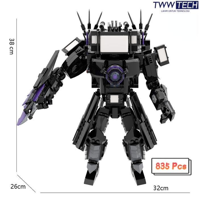 Tww Skibidi Toilet/Titan Tv Man/Titan Tv Man Murah/Titan Tv Man Upgrade/Model Building Blocks/Mainan
