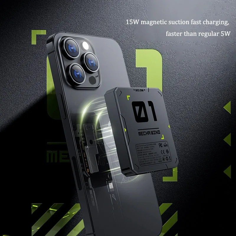 10000mAh Magnetic Wireless Power Bank Fast Charging for IPhone 15 14 13 12 11 Mini Portable Mobile P