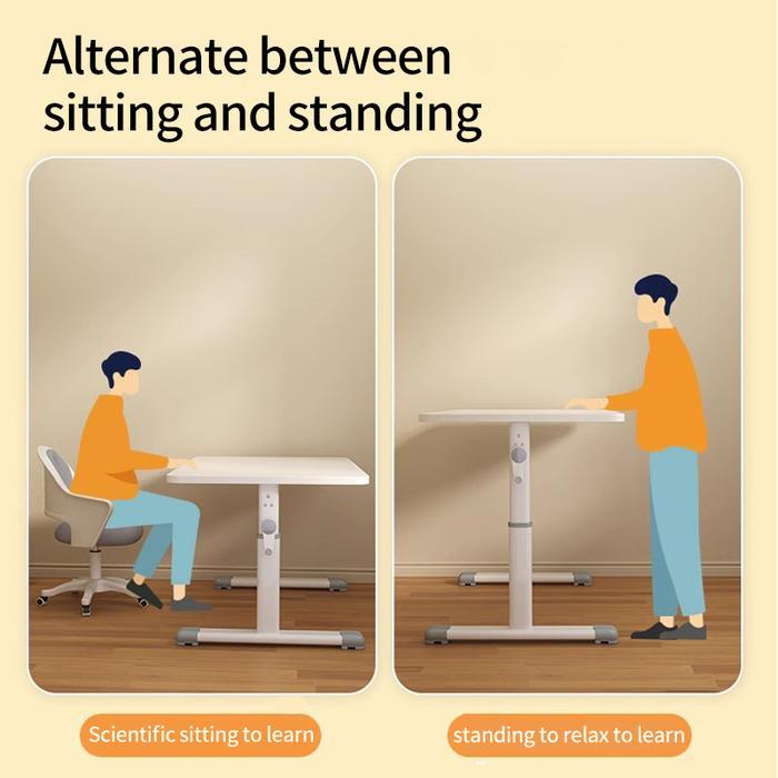 Super Gaming Meja Angkat Meja Belajar Komputer Kantor Tinggi Disesuaikan 60-90Cm Cocok Anak Dewasa