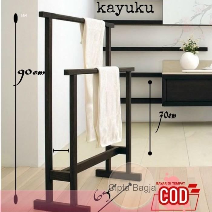 READY STOK Rak handuk kayu aesthetick / Rak sajadah / Rak Serbaguna