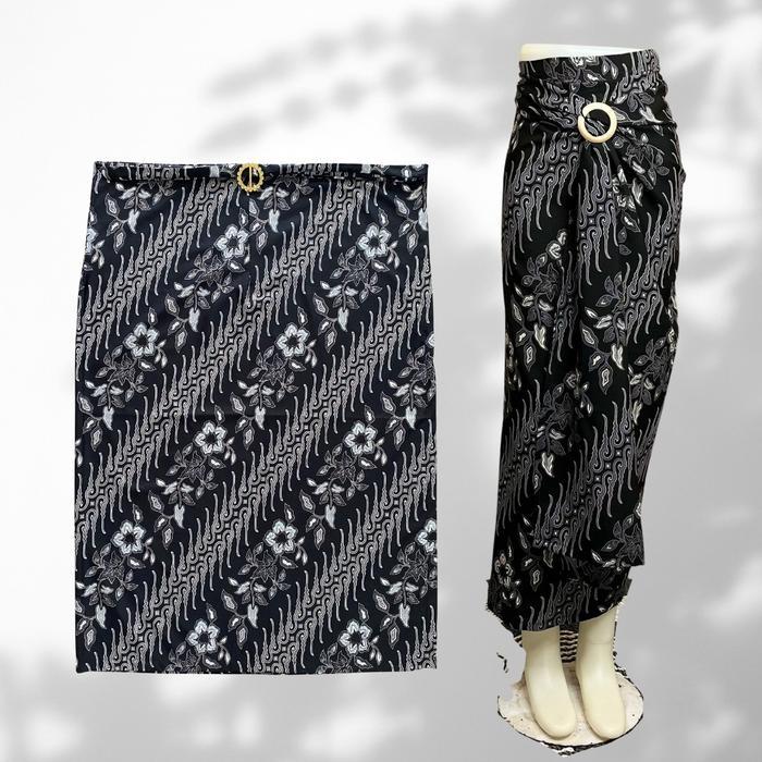 Rok Lilit silk Motif Batik Bunga Rok Batik Rok Santai Rok Bali Rok Bawahan Kebaya Free Ring Baju