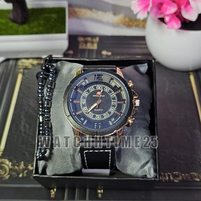 FREE GELANG  TERBARU - JAM TANGAN ANALOG PRIA BODY BULAT STAINLESS STEEL TAHAN AIR FREE BOX DAN