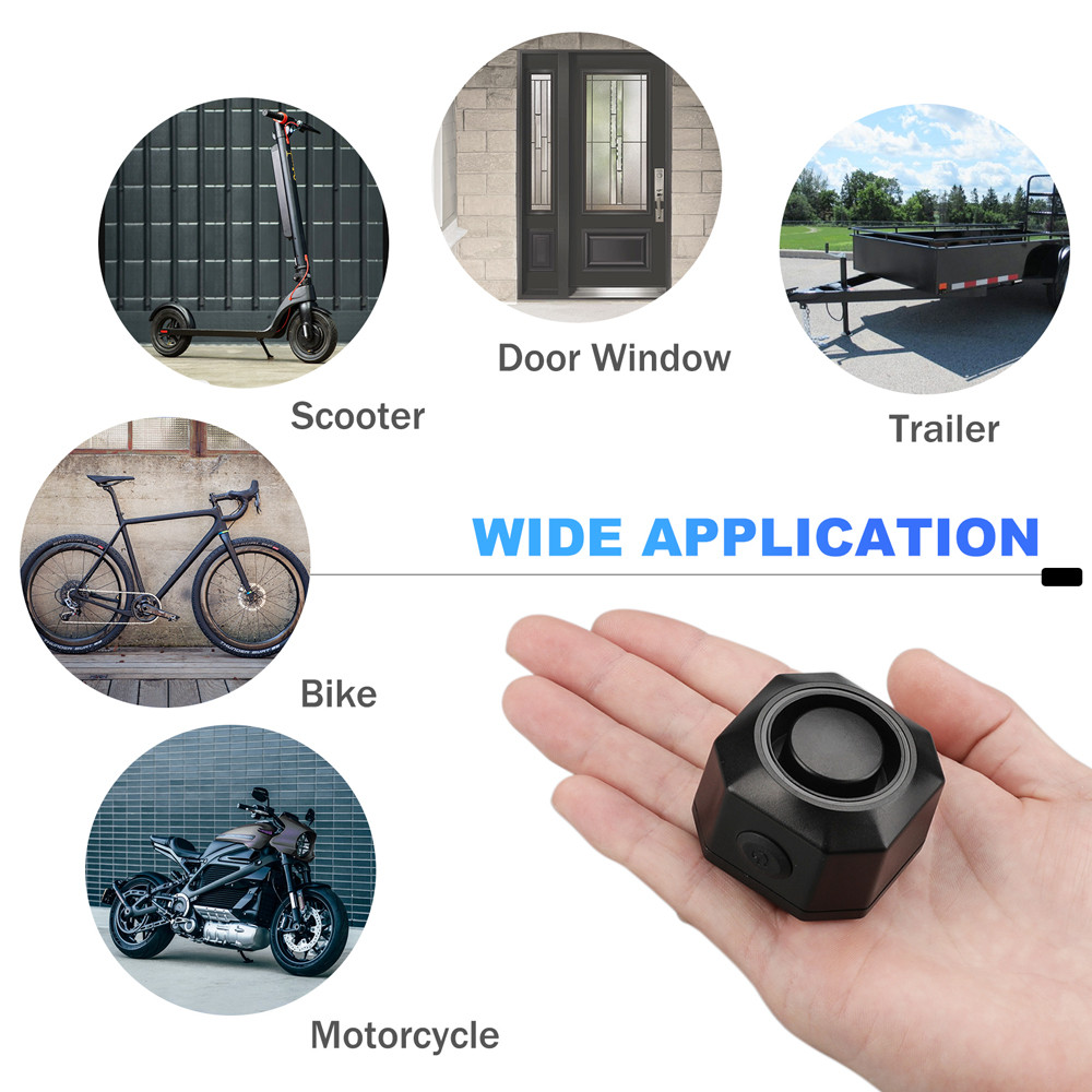 Sectyme Bike Alarm Wireless Waterproof Bicycle Alarm Security-protection Alarm Security System USB