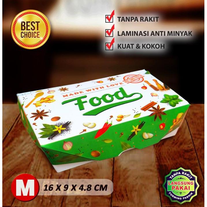 Lunch Box - Lunch Box Paper - FOOD HIJAU Medium (M)