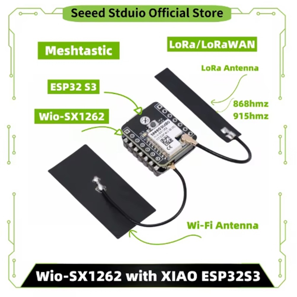 New esp32 s3 lora Meshtastic Lora,SX126, 868mhz 915mhz antenna, XIAO ESP32S3 for Meshtastic & LoRa s