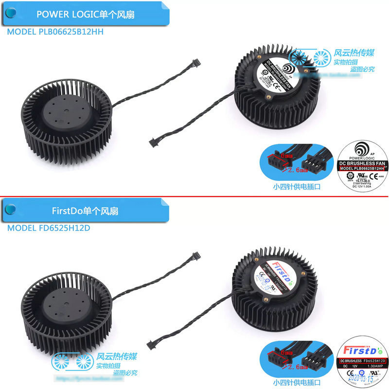 New Cooling Fan for EVGA RTX2070 RTX2070S RTX2080 RTX2080S RTX2080Ti Video Card PLB06625B12HH