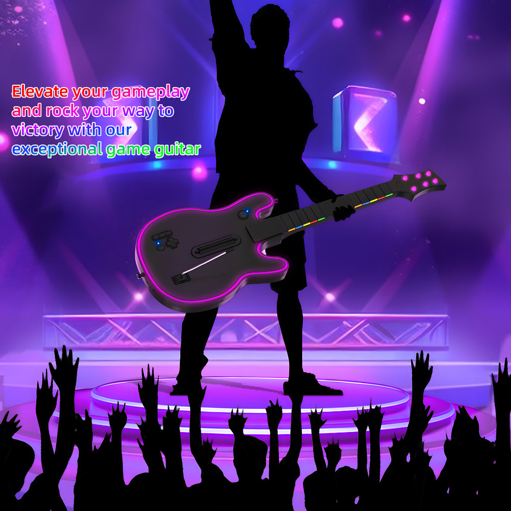 For PS4 PS3 PC Guitar Hero Clone Hero Rock Band Wireless Guitar Controller 2.4G Games Console Remote