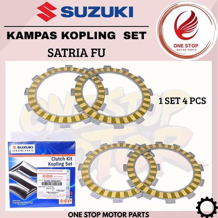 KAMPAS KOPLING SATRIA FU 150 LAMA SUZUKI ORI ASLI PLAT PLATE FRICTION KARBU NEW FI INJEKSI THUNDER