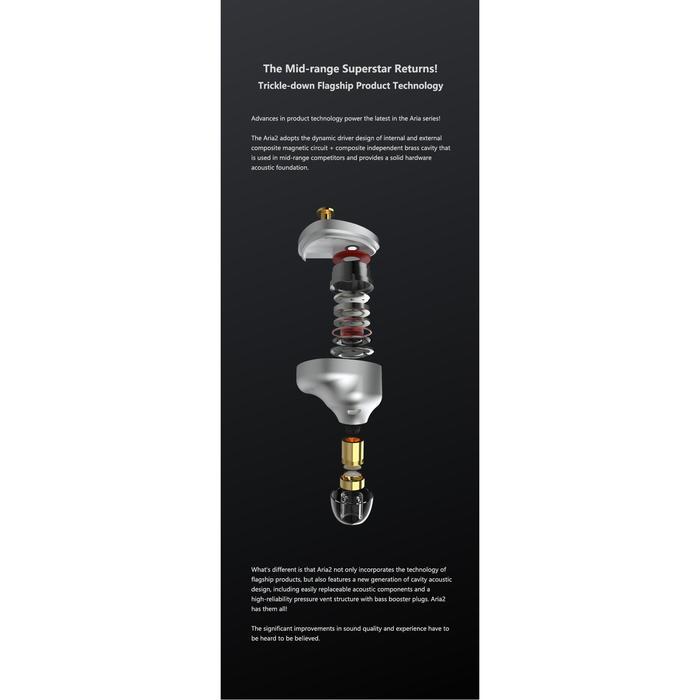 Moondrop Aria 2/Aria2 Full-Field Hi-Fi 2Pin In-Ear Iem/Earphone Redy Stok