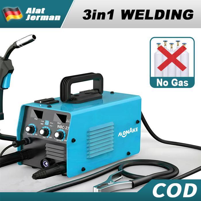 Monake Alat Jerman 3in1 Mesin Las Inverter Welding mesin las listrik 450 watt MMA 120A IGBT 450 watt