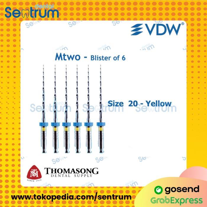 TEREMURAHTERLARIS READY SILAHKAN DIORDER VDW - MTWO NI-TI FILES ISO SIZE 20 ENDO FILES JARUM ENDO