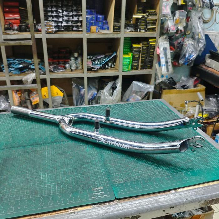 Fork 26 Mtb Fedeal Platinum Gorila Classic Cp Chrome Steel Standar Drat Ulir Head Tube 25.4 Insert