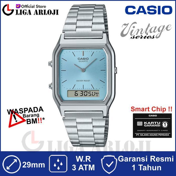 TERLARIS AQ-230A-2A1MQYDF Jam Tangan Unisex Stainless AQ-230A-2A1 AQ230A AQ 230A 2A1MQYDF READY