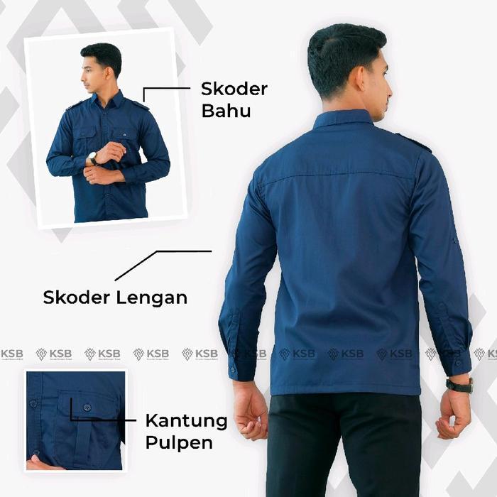 Baju Kemeja PDL PDH JUMBO Pakaian Kerja Dinas Lapangan Outdoor Pria Wanita Lengan Panjang Bisa