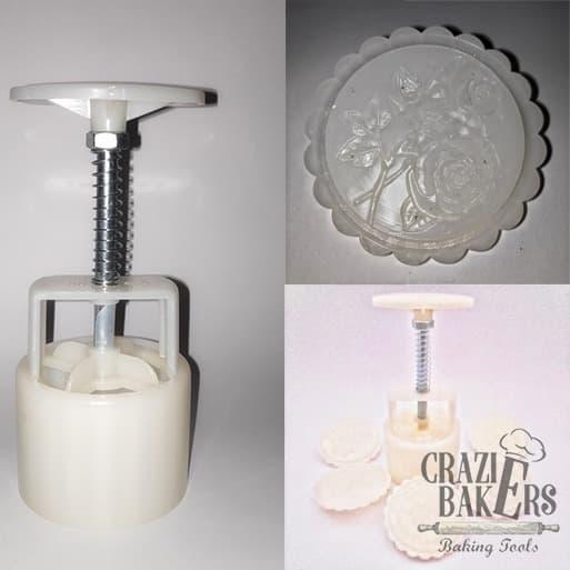 Cetakan Kue Bulan Bulat Mooncake Mold Kecil (5 Desain)