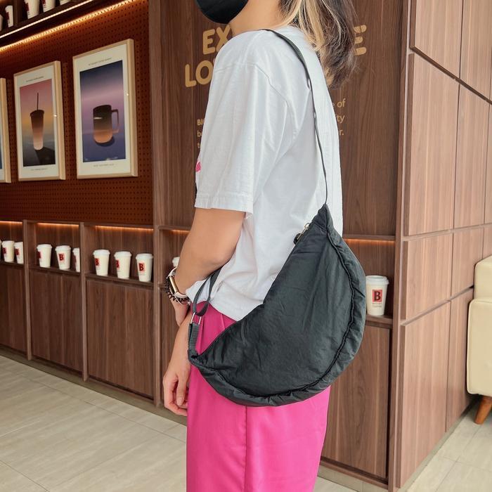 Sale Lou Bag By Portia - Tas Selempang Bahu Kain Polos Korea Slingbag