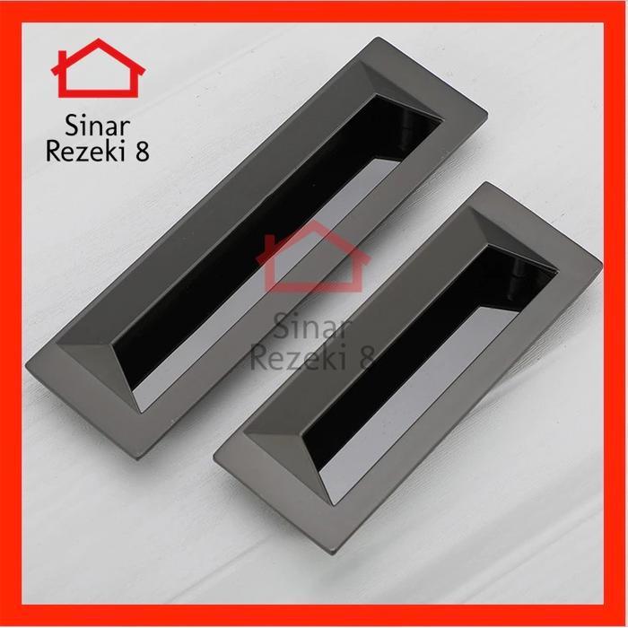Tarikan Tanam Handle Geser Pintu Lemari Minimalis Sliding 12011 Black .