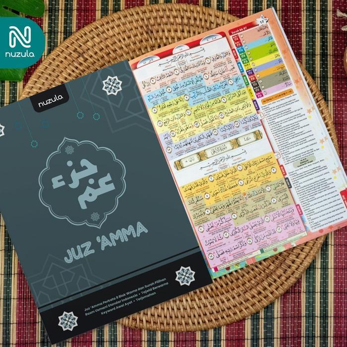 Juz Amma Hafazan 8 Blok Warna Perkata Latin Nuzula A5 - Juz 30 Sedang Per Kata Belajar Terpisah