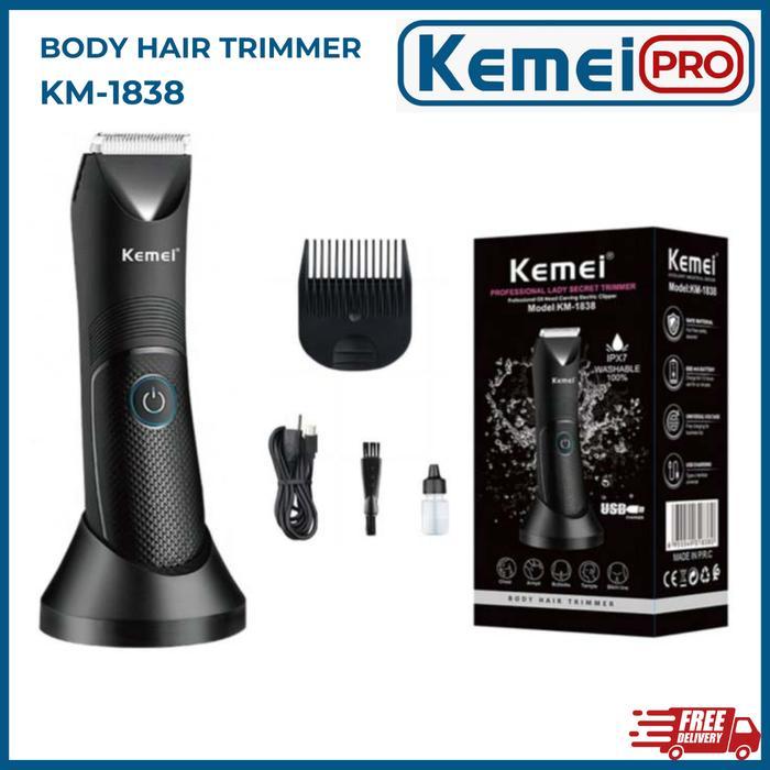 Kemei 1838 Alat Cukur Rambut Kemei Km-1838 Multifungsi Body Hair Clipper Washable Km1838 Cukuran