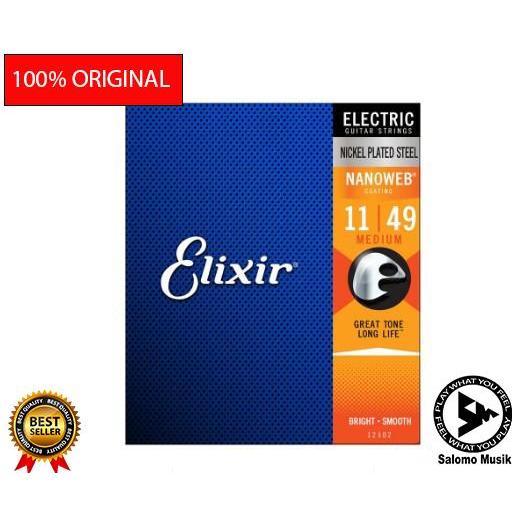 Senar Gitar Elektrik Elixir 12102 Nanoweb Original