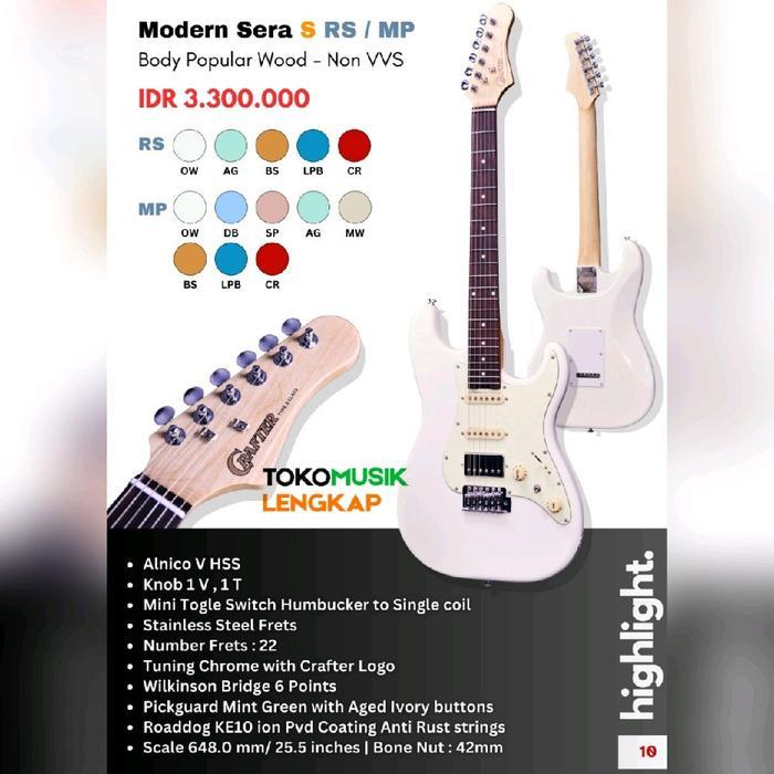 Gitar Elektrik Gitar Crafter Modern Sera S RS Neck Maple Fretboard Rosewood