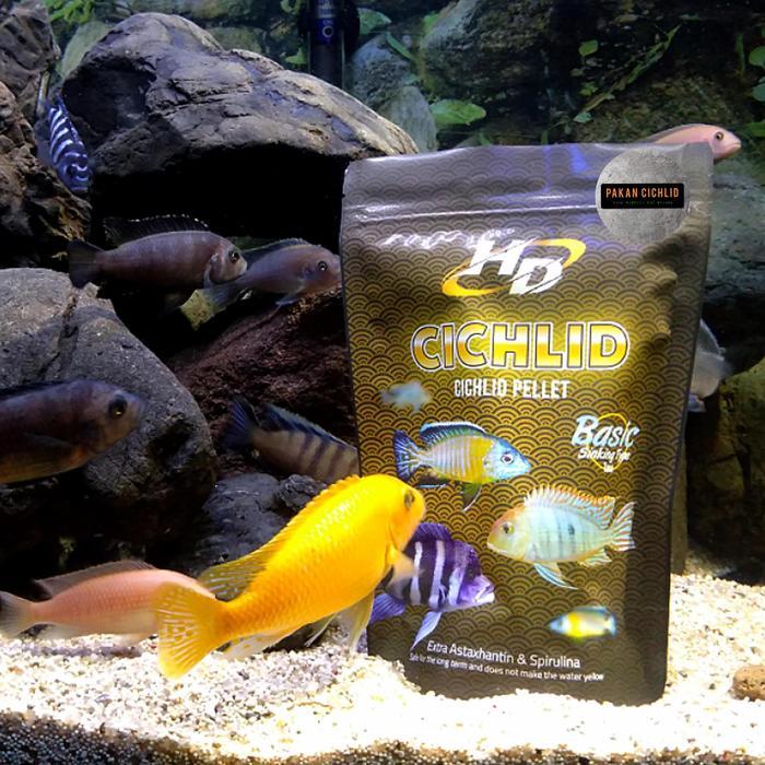 [PAKAN CICHLID] Pelet Ikan HD CICHLID sinking (tenggelam) 250 gr