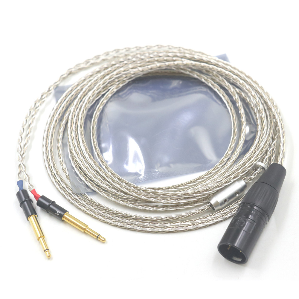 152 Core 7N OCC 2.5mm 3.5mm XLR Balanced Earphone Cable For Final Audio D8000 SONOROUS X Meze 99 109