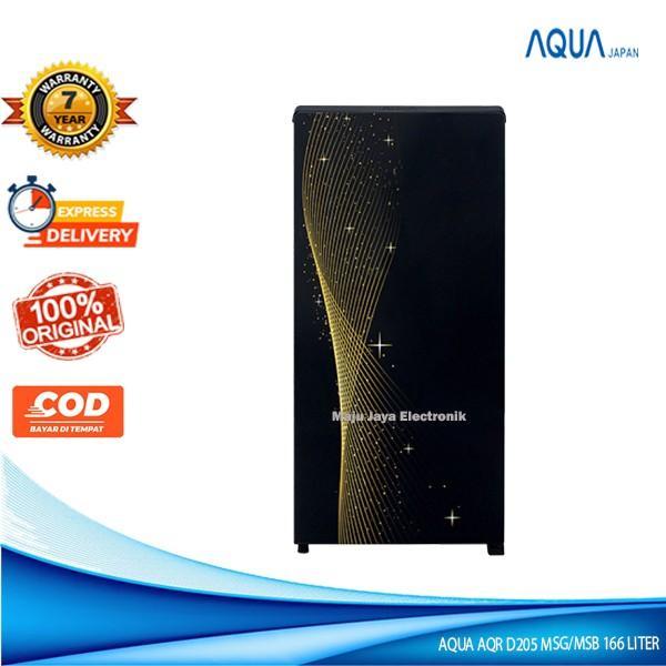 AQUA Kulkas 1 Pintu 165 Liter AQR D205 MSG/MSB Big Freezer Motif Garis