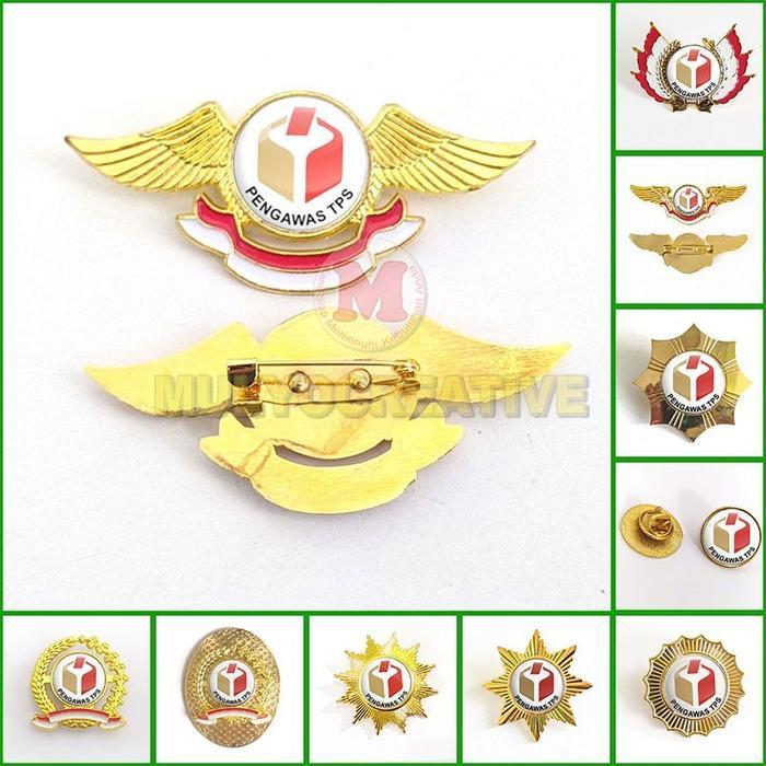 Pin Pengawas TPS Pin Bros Wing Logo Bawaslu