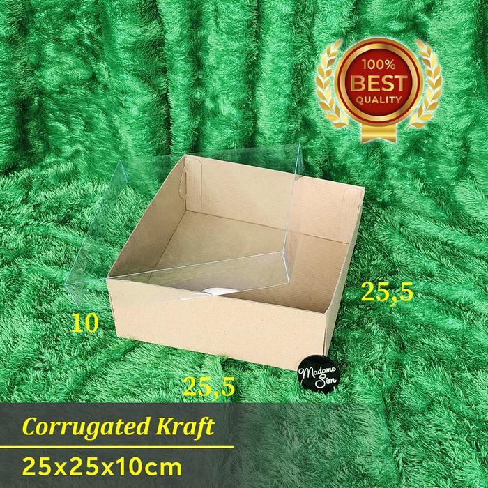 BOX MIKA - DUS KUE - KOTAK - KARDUS 25x25x10 CM