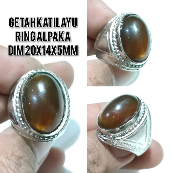 CINCIN PRIA BATU GETAH KATILAYU UNTUK MANCING RING ALPAKA