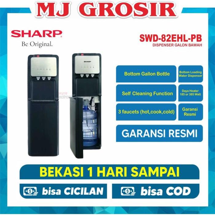Dispenser Air Sharp SWD 82EHL SWD-82EHL-PB Panas & Dingin