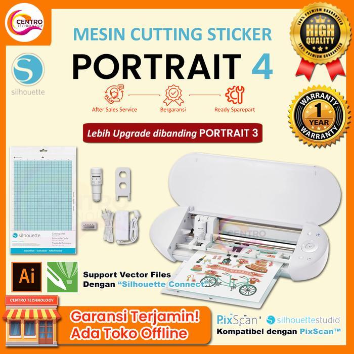 Mesin Cutting Sticker Mini Silhouette Portrait 4 (Bisa Contour Cut) Ukuran A4