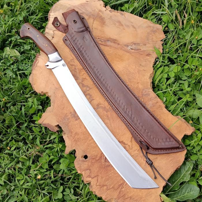 pisau sebaguna keren baja per pb40 sarung kulit asli