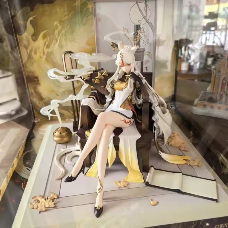 Genshin Impact 27cm Character Ningguang Action Figure Cool Anime Figure Collectable Model Doll Toys