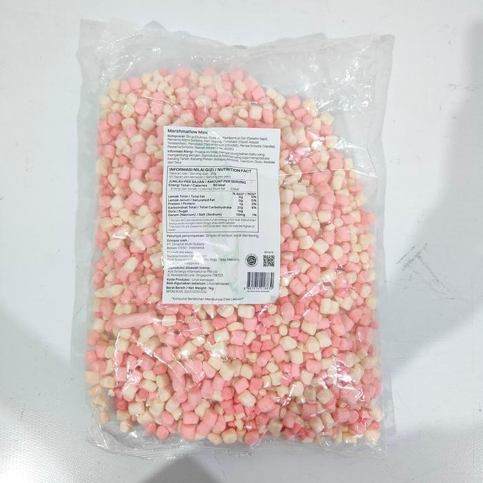 Promo Corniche Mini Marshmallow Pink White 1Kg