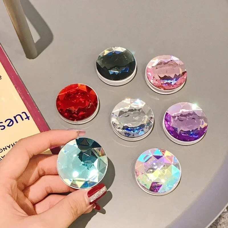 Portable Mobile Phone Glitter Gem Stand Popular Folding Finger Ring Grip Holder for IPhone Samsung