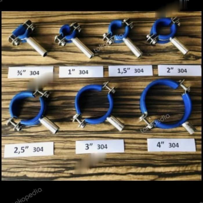 Clamp pipa Holder 3" inch Stainless steel 304 / Clamp pipa sanitary