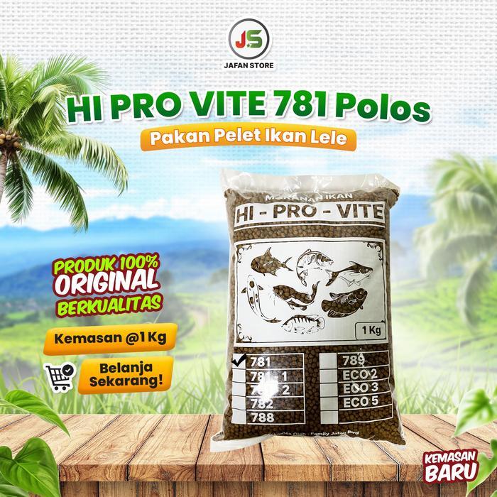 Pakan Pelet Ikan Lele HI-PRO-VITE 781 Polos Untuk Ikan 1kg