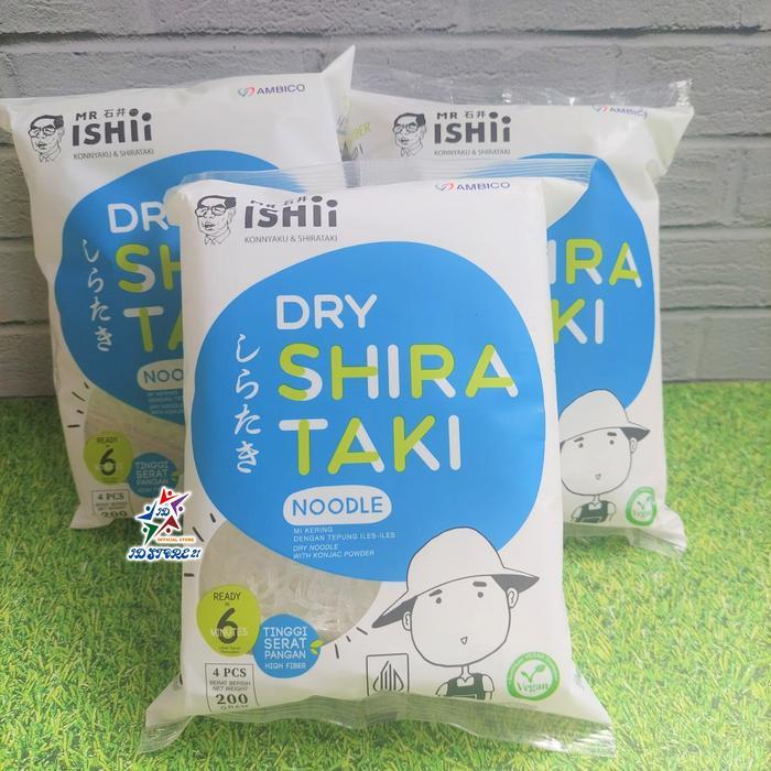 Mie Shirataki Kering 200 Gr Sirataki Shiratake Konnyaku Noodle HALAL