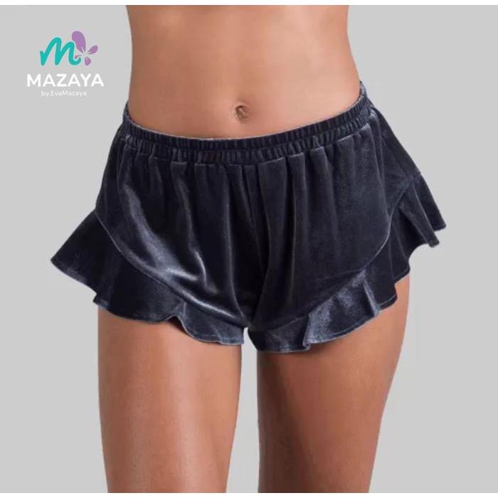 RUFFLE VELVET BLUDRU - HOTPANTS CELANA PENDEK HIGH WAIST WANITA TERBARU