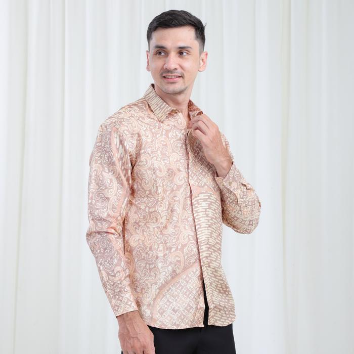 Yasmine - Kemeja Batik Pria Viscose Slimfit Outfit Kondangan Couple Hot-Sr0126C