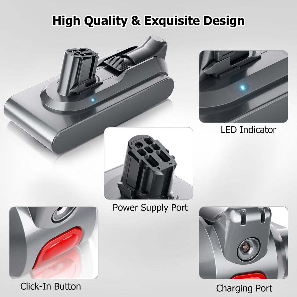 For Dyson V12 25.2V 6.0Ah /8.0ah Replacement Battery Vacuum Cleaner Battery For V12 Series SV20 SV30