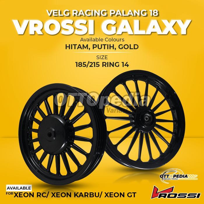 Vrossi Velg Pelek Racing Tapak Lebar Xeon Mio M3 Fino 125 Mio Soul 125 Galaxy Kwdt Palang 18 Disc 4