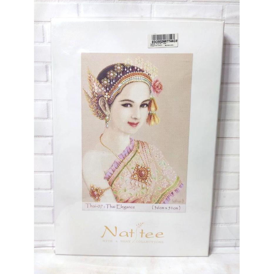 Paket Sulam Kristik Nattee Thai-07 Thai Elegance Lady Girl Wanita