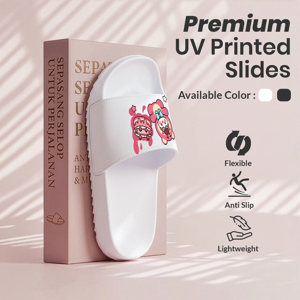 Sandal Sendal Wanita Kartun Beruang Lotso Motif Cepat kering Indoor Untuk sehari-hari Lentur Afforta
