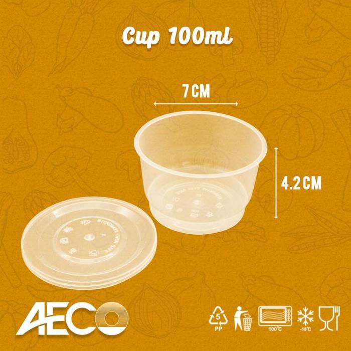 Thinwall cup merpati 100ml cup puding cup sambel isi 25 set